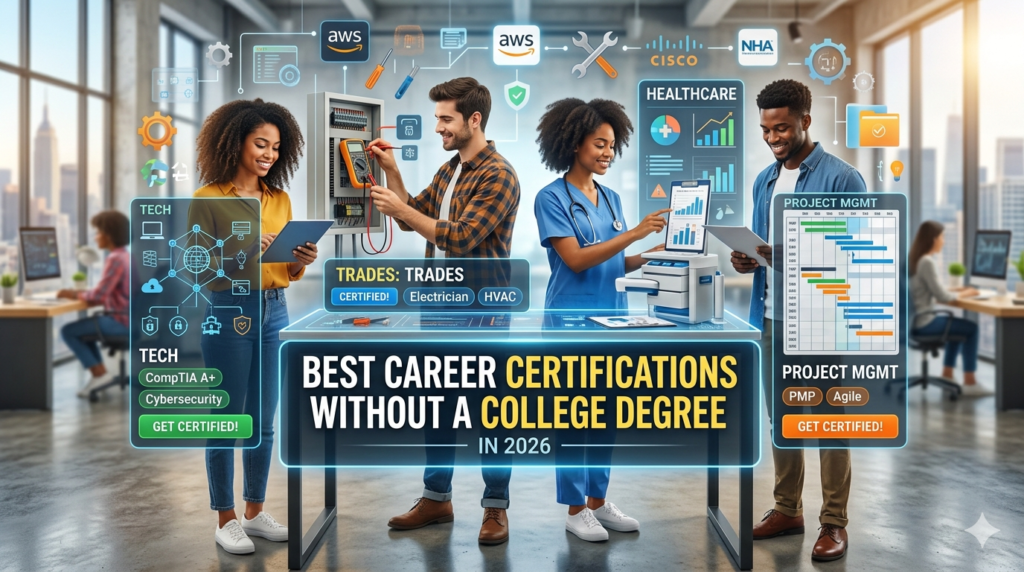 best career certifications without a college degree