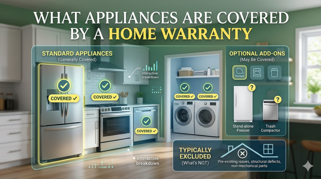 what appliances are covered by a home warranty